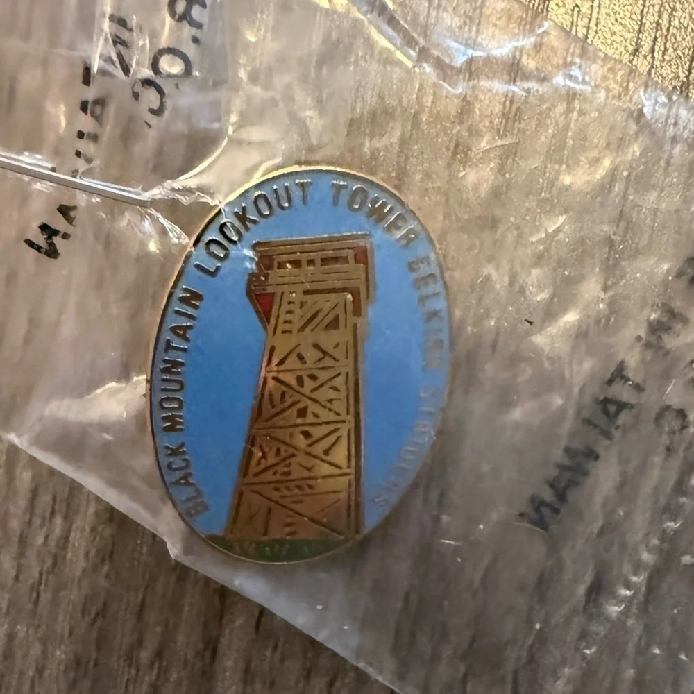 Vintage Black Mountain Lookout Tower Belknap Striders Souvenir Pin